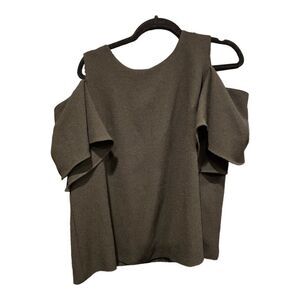 ASOS Black Cold Shoulder Top - Size 14